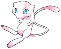 Mew en Pokémon Rojo y Verde.