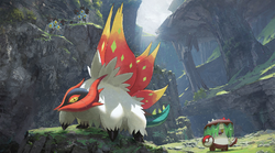 Ilustración de Furioseta junto a otros Pokémon Paradoja en el Área Cero.