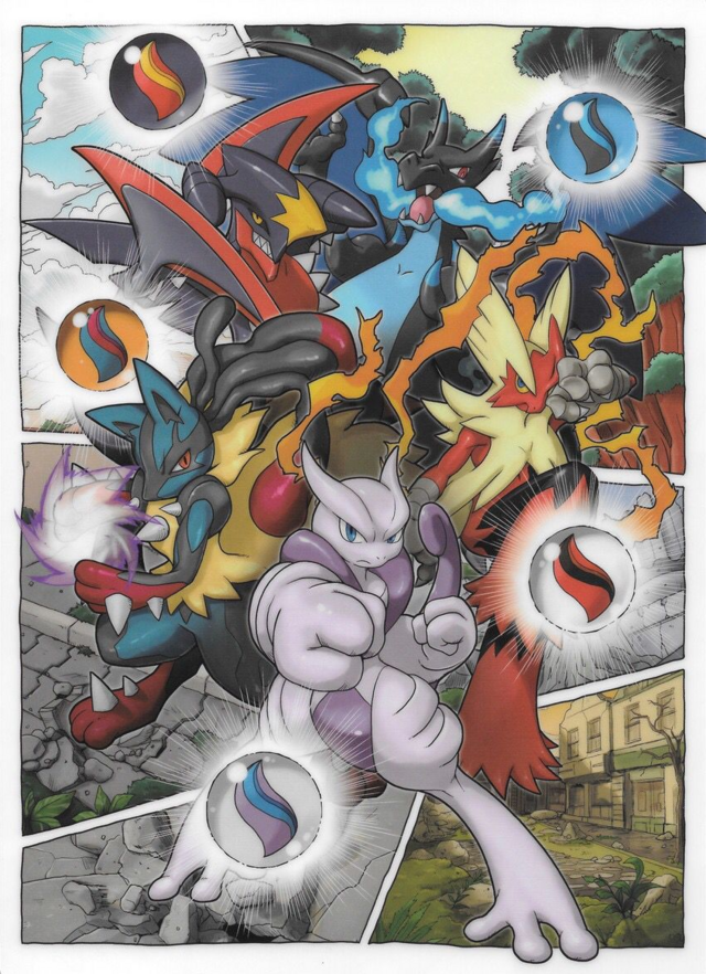 pokemon mega lucario contra mega mewtwo