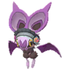 Noibat con diadema de Halloween