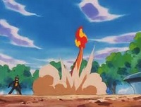 Charizard usando excavar.