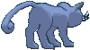 Imagen posterior de Persian de Alola variocolor en Pokémon Sol, Pokémon Luna, Pokémon Ultrasol y Pokémon Ultraluna