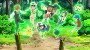 ... Gothita levantando a Pokémon y personas por igual.