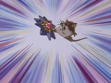Raticate del caballero usando patada salto.