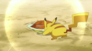 Squirtle usando giro rápido.