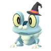 Froakie con disfraz de Halloween