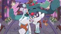 Artwork de Anís junto a e-Nigma en Pokémon Masters EX.