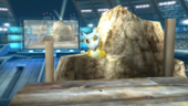 Cubone en el escenario Estadio Pokémon 2 en SSB4 para Wii U.