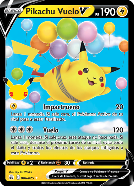 Archivo:Pikachu Vuelo V (Celebraciones TCG).png