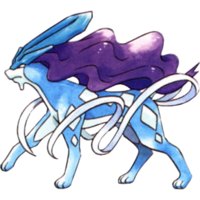 Suicune en Pokémon Oro y Plata.