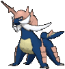 Imagen de Samurott variocolor en Pokémon X, Pokémon Y, Pokémon Rubí Omega, Pokémon Zafiro Alfa, Pokémon Sol, Pokémon Luna, Pokémon Ultrasol y Pokémon Ultraluna