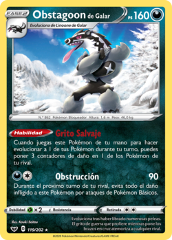 Carta de Obstagoon de Galar