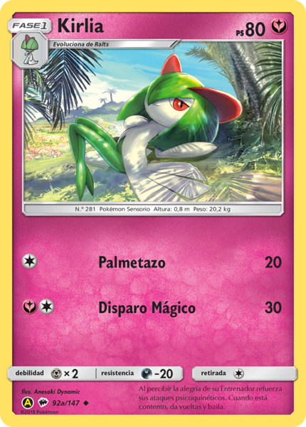 Archivo:Kirlia (Sombras Ardientes 92a TCG).png