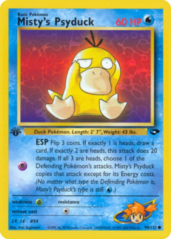 Misty's Psyduck (Gym Challenge TCG) - WikiDex, la enciclopedia Pokémon