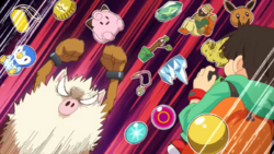 Primeape lanzando un antiderretir.