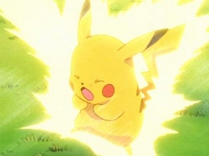 Pikachu usando rayo.