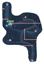 Mapa de la segunda cueva en Pokémon Ultrasol y Ultraluna.
