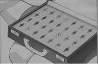 Caja con los cristales Z en un manga.