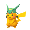 Pikachu con gorro de Rayquaza