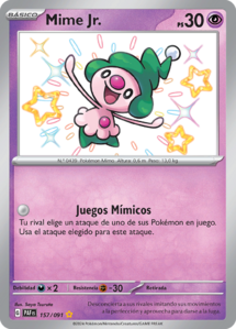 Versión Rara Variocolor de la carta en Destinos de Paldea.