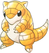 Sandshrew en Pokémon Rojo y Verde.
