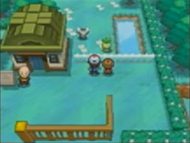 Imagen donde aparece un nuevo Pokémon en un edificio,es la guardería.