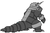 Imagen posterior de Aggron en Pokémon X, Pokémon Y, Pokémon Rubí Omega, Pokémon Zafiro Alfa, Pokémon Sol, Pokémon Luna, Pokémon Ultrasol y Pokémon Ultraluna