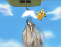 Pikachu usando cola férrea