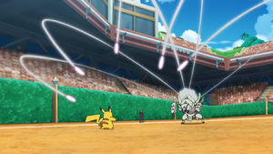 Golisopod de Guzmán usando Misil Aguja/Pin Misil.