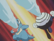 EP185 Totodile y Poliwhirl usando pistola agua.png