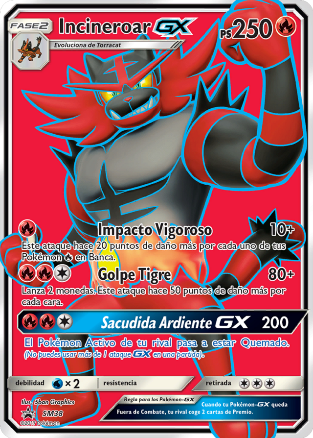 Archivo:Incineroar-GX (SM Promo 38 TCG).png - WikiDex, la enciclopedia ...