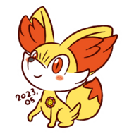 Pegatina Fennekin CD GO.png