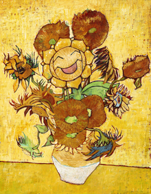Sunflora inspirado por Los girasoles, de Pokémon x Museo Van Gogh.