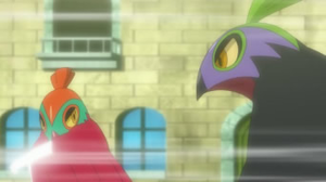 Hawlucha usando Golpe Karate/Golpe Kárate.