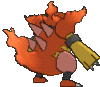 Imagen posterior de Magmortar en Pokémon X, Pokémon Y, Pokémon Rubí Omega, Pokémon Zafiro Alfa, Pokémon Sol, Pokémon Luna, Pokémon Ultrasol y Pokémon Ultraluna