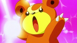 Teddiursa usando puñodinámico.