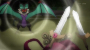 Noivern de Ash usando Supersónico.