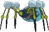 Imagen posterior de Araquanid en Pokémon Sol, Pokémon Luna, Pokémon Ultrasol y Pokémon Ultraluna