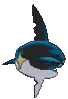 Imagen posterior de Sharpedo en Pokémon X, Pokémon Y, Pokémon Rubí Omega, Pokémon Zafiro Alfa, Pokémon Sol, Pokémon Luna, Pokémon Ultrasol y Pokémon Ultraluna