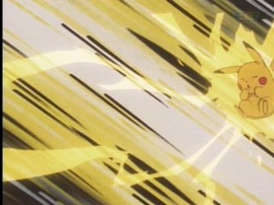 Pikachu usando impactrueno.
