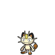 Icono de Meowth en Pokémon Escarlata y Púrpura