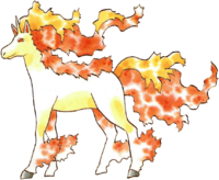 Rapidash en Pokémon Rojo y Verde.