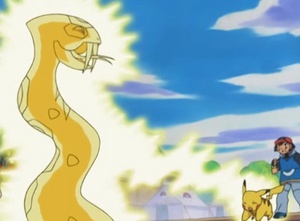 Pikachu usando rayo.