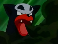 Houndour de Cassidy usando humo/polución.