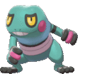 Imagen de Croagunk variocolor macho en Pokémon Espada y Pokémon Escudo