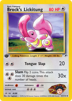 Carta de Brock's Lickitung