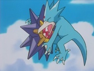 Starmie usando placaje. Más tarde Starmie se debilita.