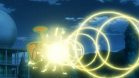 Rotom forma corte de Hámber/Ambros usando Onda Trueno.